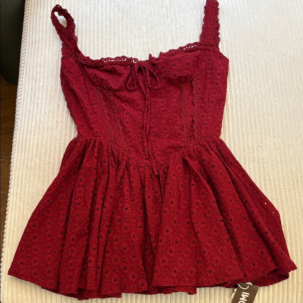 Elegant Red Lace Dress